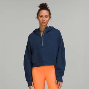lululemon athletica | Tops | Lululemon Scuba Oversized Half Zip Hoodie In  True Navy Sz Ml | Poshmark